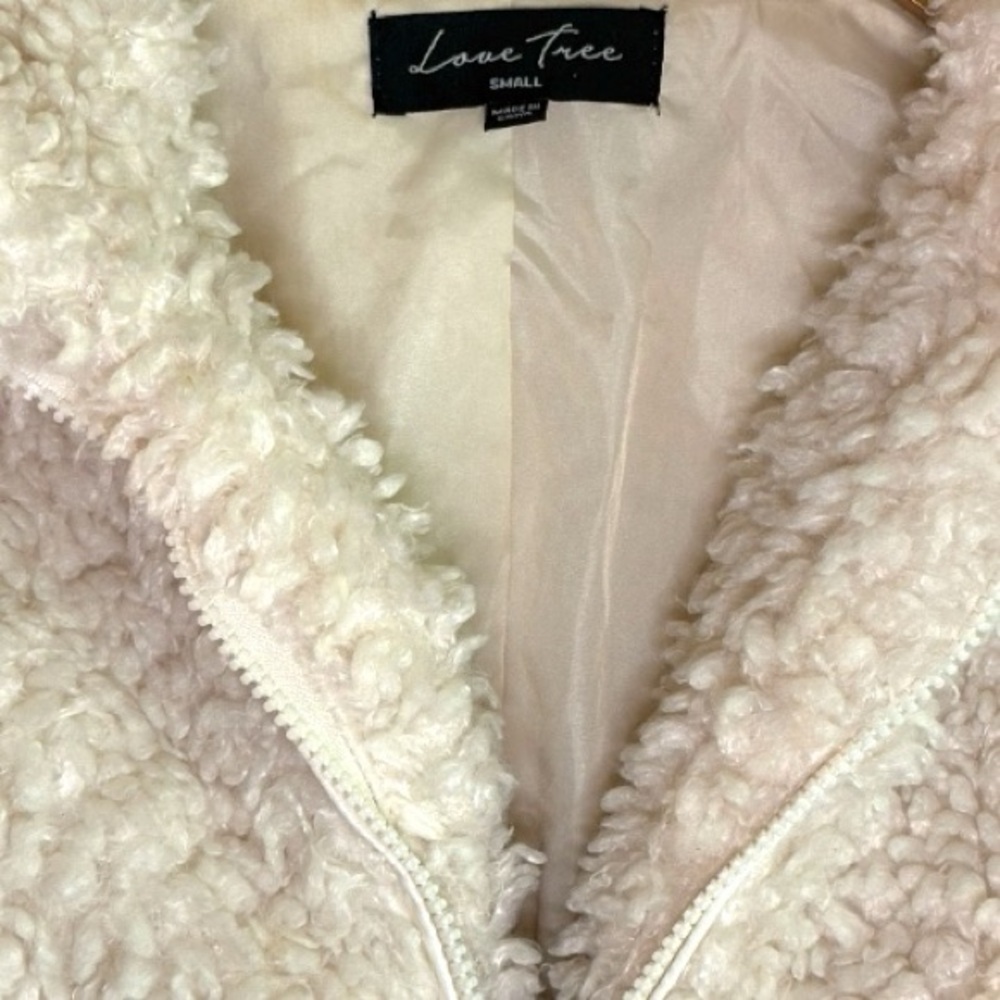 Love Tree Cream Teddy Jacket - Picture 3 of 3